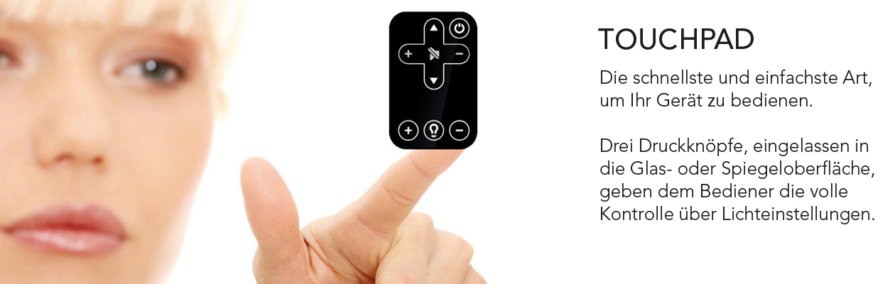 schnelle und einfache Bedienung mit dem Touchpad